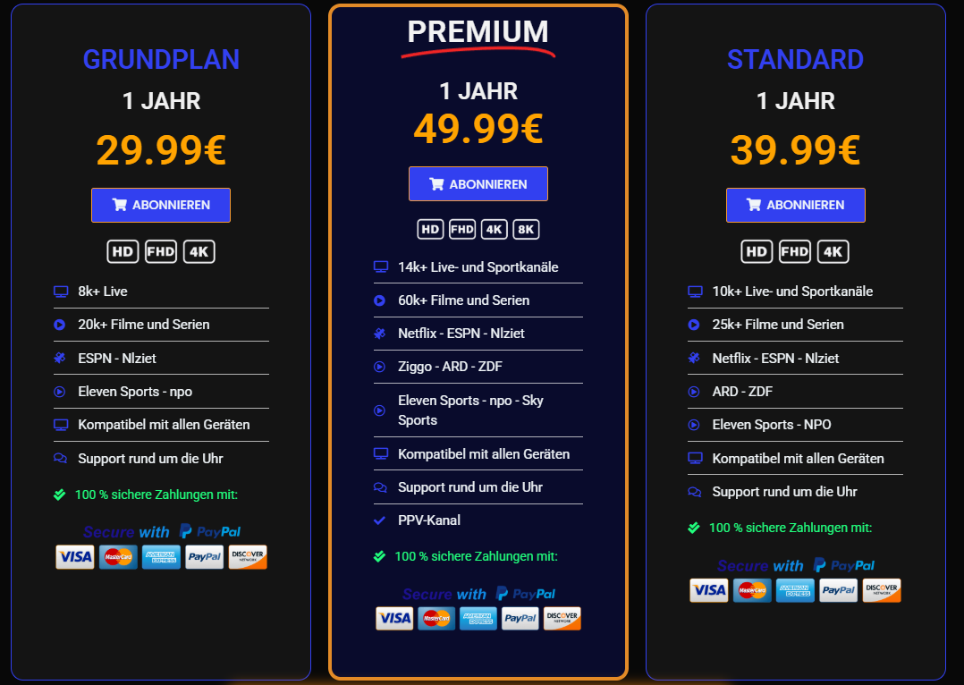 IPTV Preise Deutschland – Flexible & günstige Jahresabos