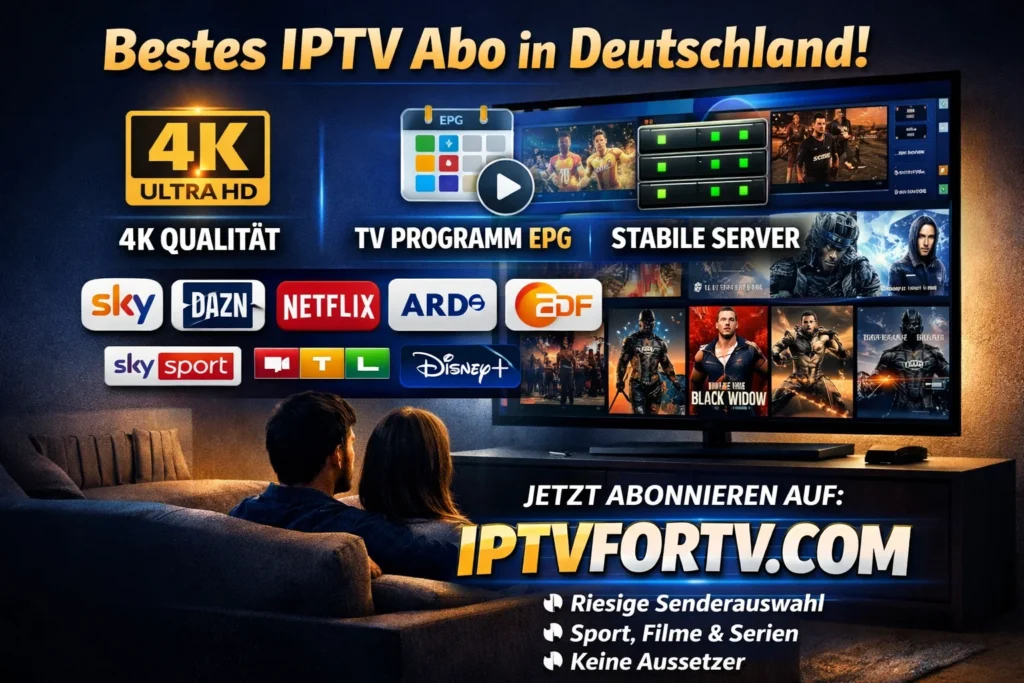 Bestes IPTV Abo in Deutschland – 4K Qualität, EPG & stabile Server