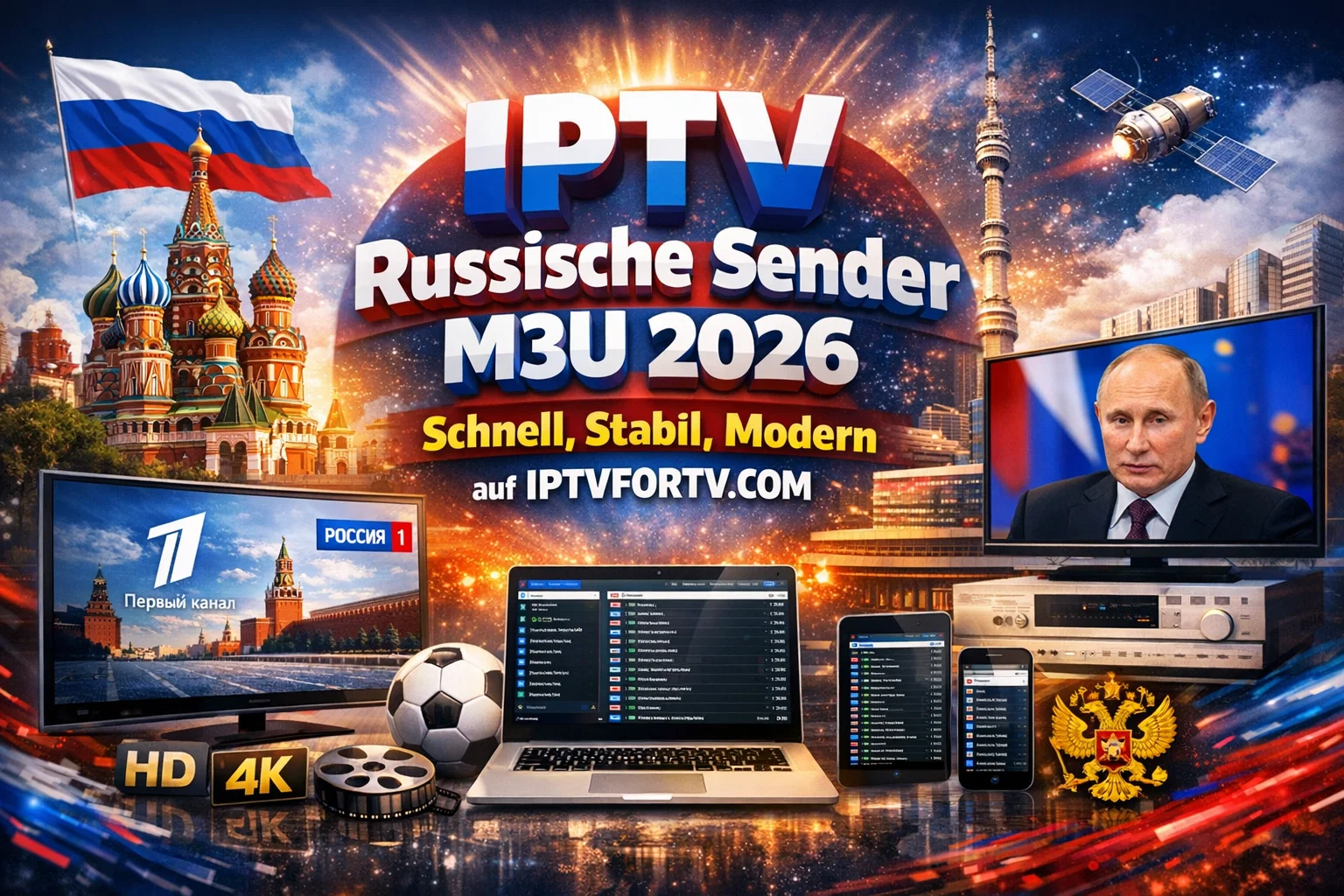 IPTV Russische Sender M3U 2026 – Schnell, Stabil, Modern