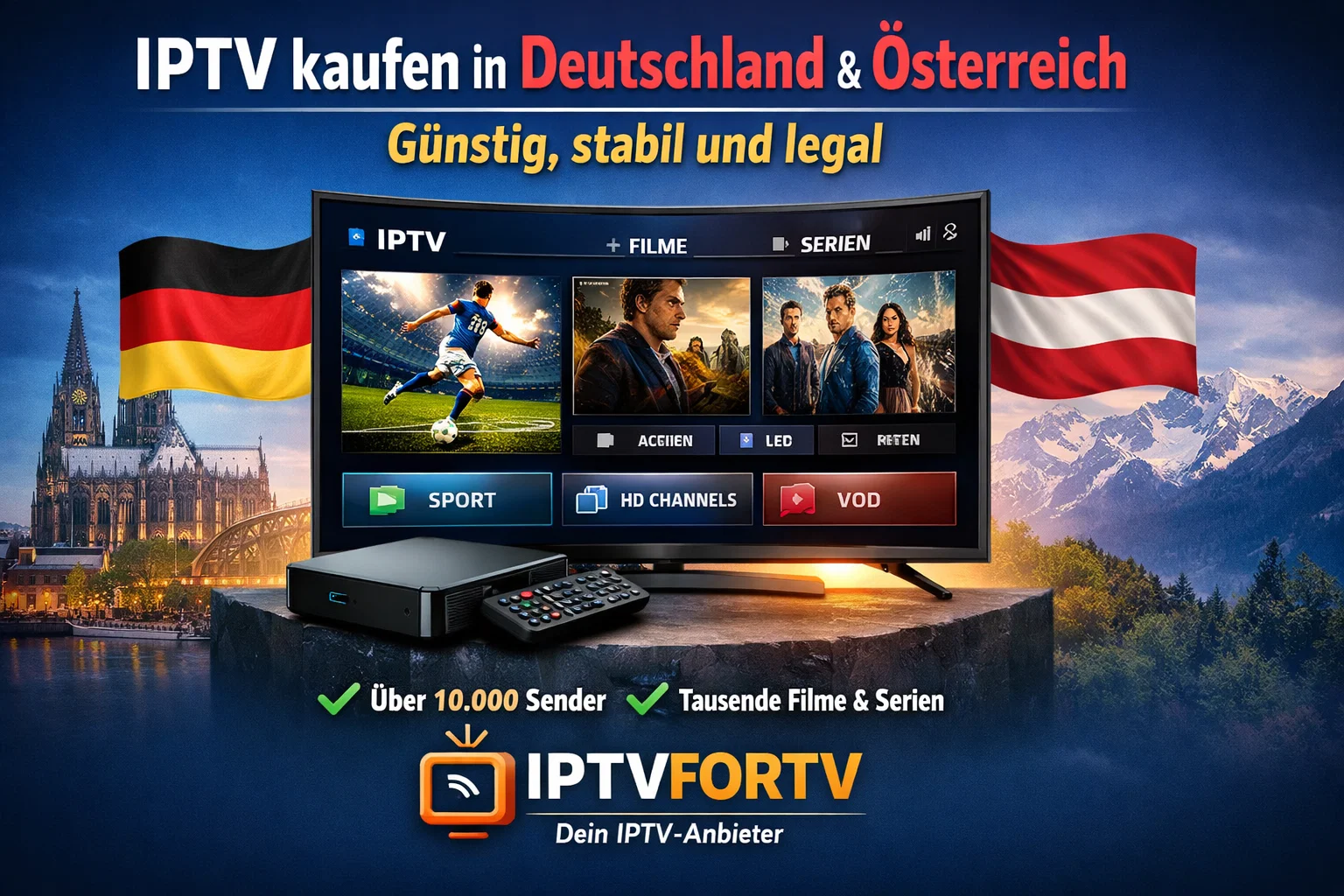 IPTV kaufen in Deutschland & Österreich – Günstig, stabil und legal