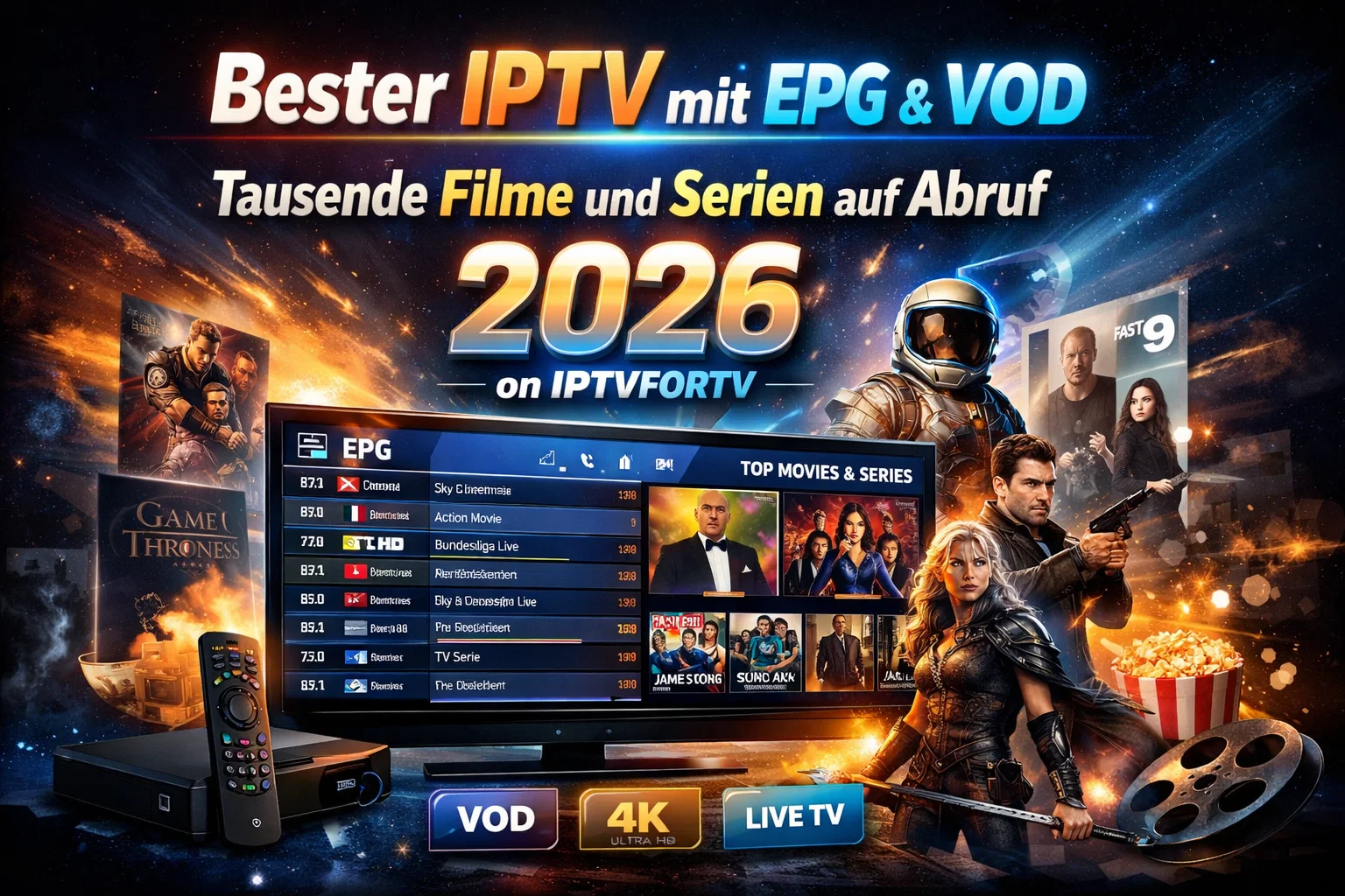 Bester IPTV mit EPG & VOD 