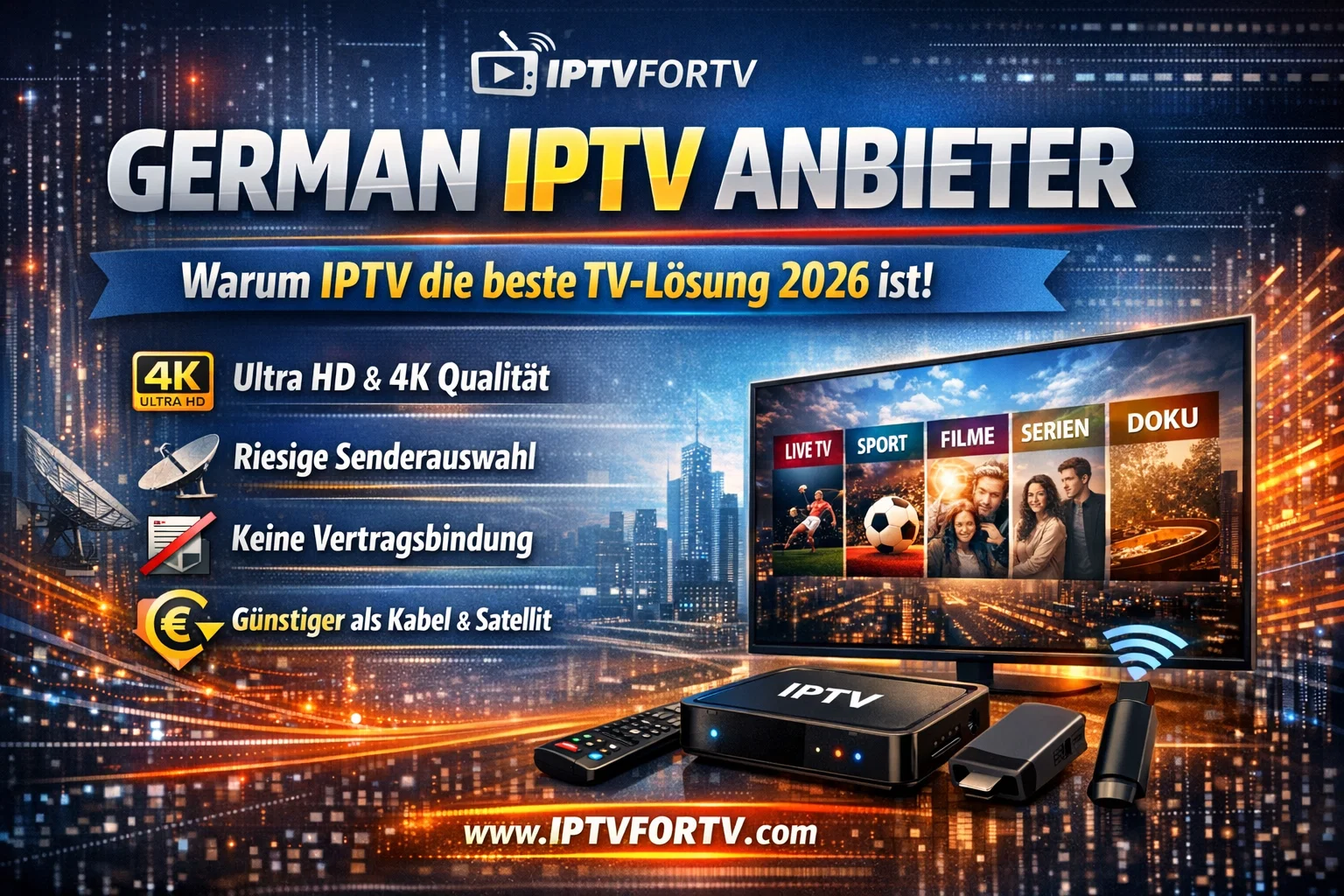 Premium IPTV Anbieter in Deutschland